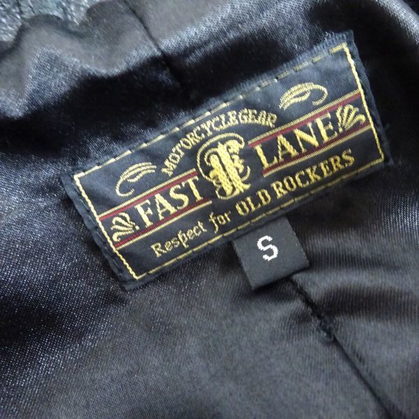 ◆牛革 FAST LANE ファストレイン レザージャケット ライダースジャケット シングルライダース 黒 ブラック S_画像3