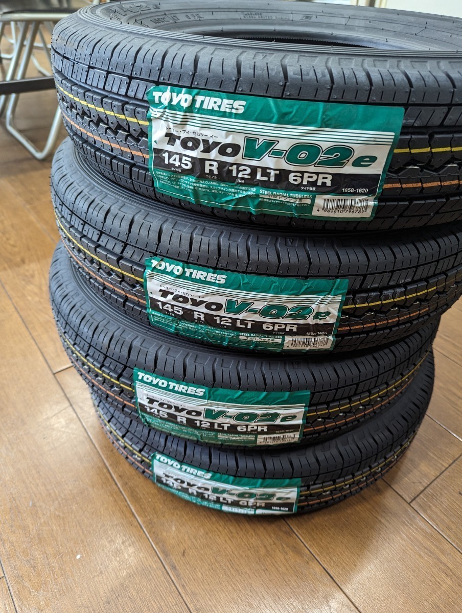 送料無料 23年製 日本製 トーヨー TOYO V-02e 145/80R12 80/78N 軽トラ バン用 新品 4本セット_画像1