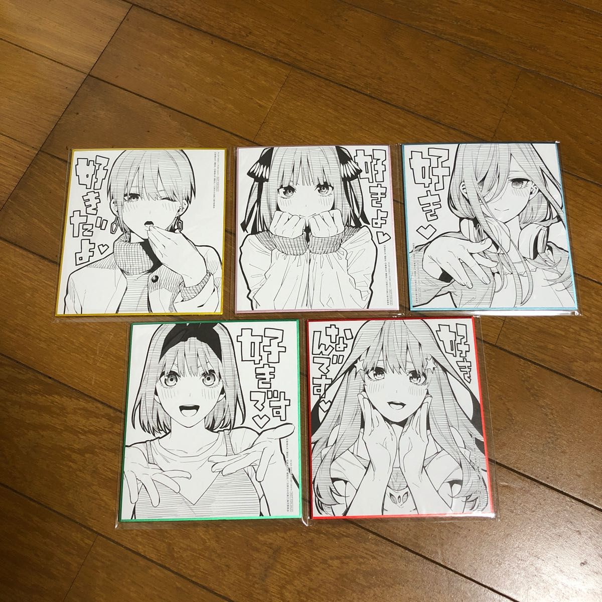 ミニ色紙 五等分の花嫁 BD/DVD購入特典 一花 二乃 三玖 四葉 五 ミニ色紙 五等分の花嫁 BD/DVD購入特典 一花 二乃 三玖 四葉 五