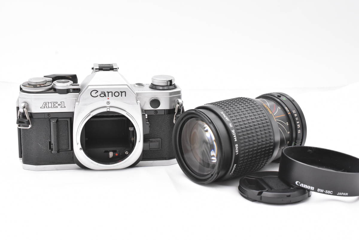 Canon キャノン Canon AE-1 シルバー CANON ZOOM FD 35-105mm F3.5-4.5 フィルムカメラレンズキット(t3660)