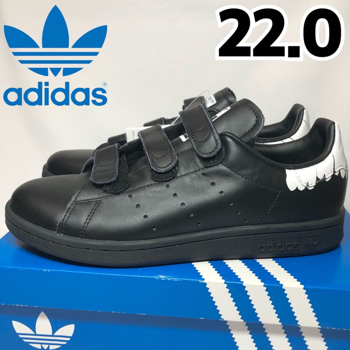 【新品】アディダス スタンスミス スニーカー ベルクロ ブラック 22.0 adidas BY2974