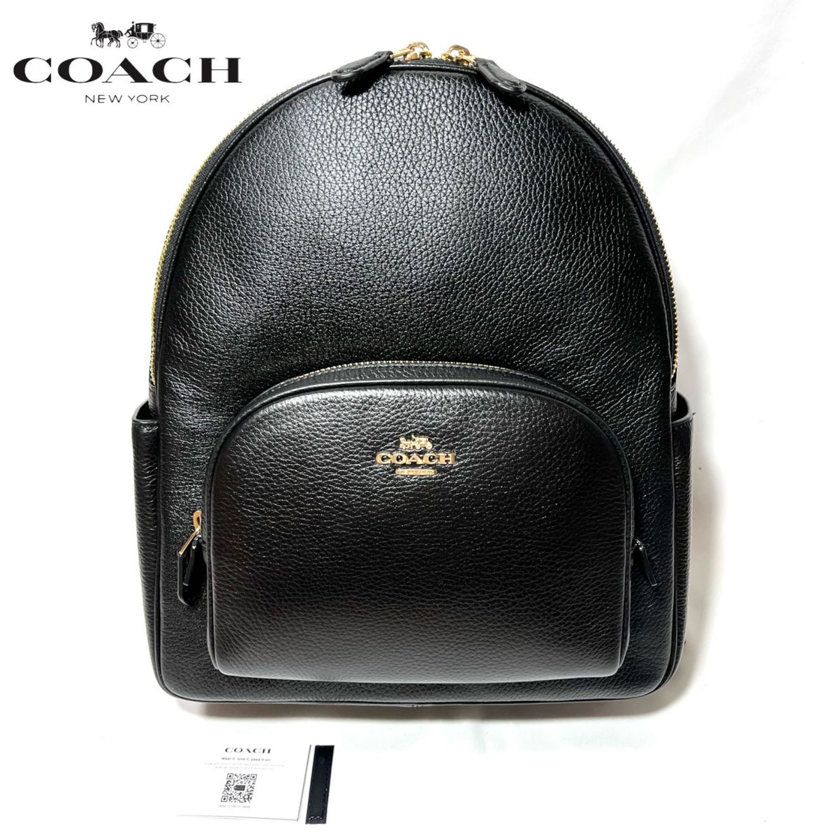 【新品】COACH コーチ コート バックパック リュック ブラック デイバッグ 黒 5666