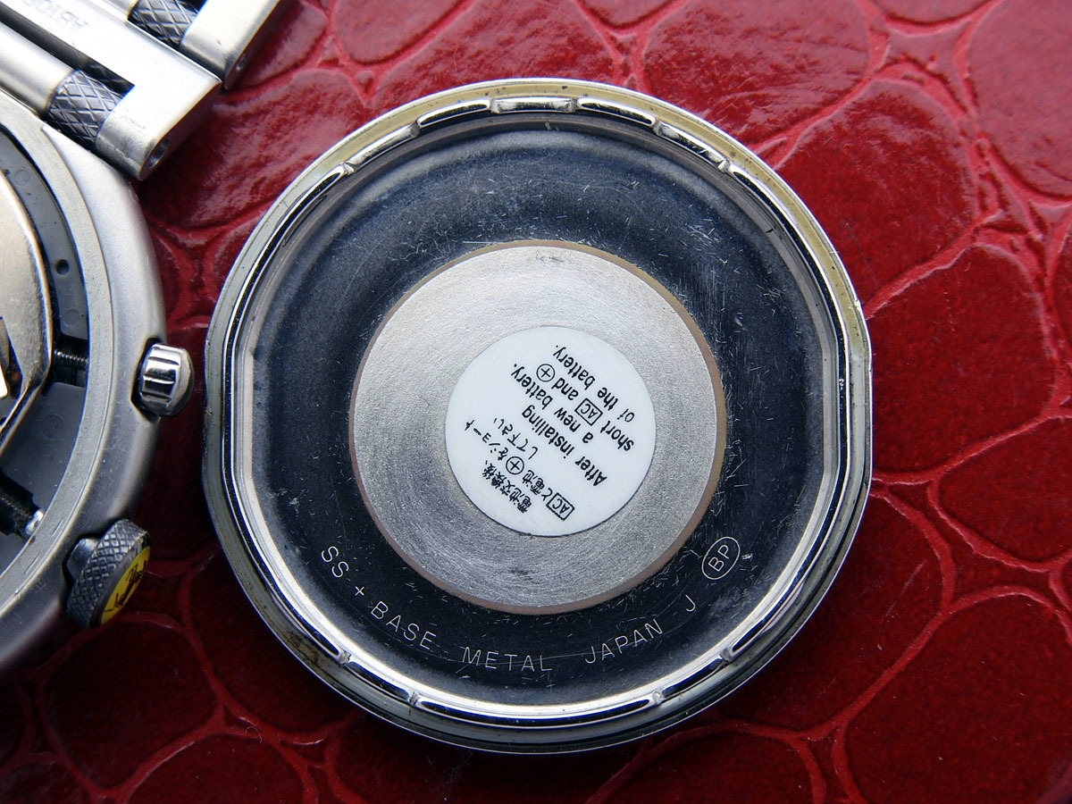 SEIKO セイコー Ferrari Chronograph 7T42-6A20 クオーツ (ジャンク、外観美品) /36mm_画像9