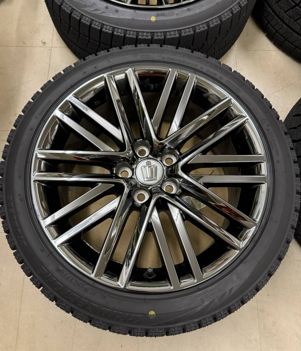 トヨタ 210系220系 クラウン純正 ブラックスッパタリング 225/45R18 スタッドレス ブリヂストン ブリザック VRX バリ溝 2020年 BLIZZAK_画像3