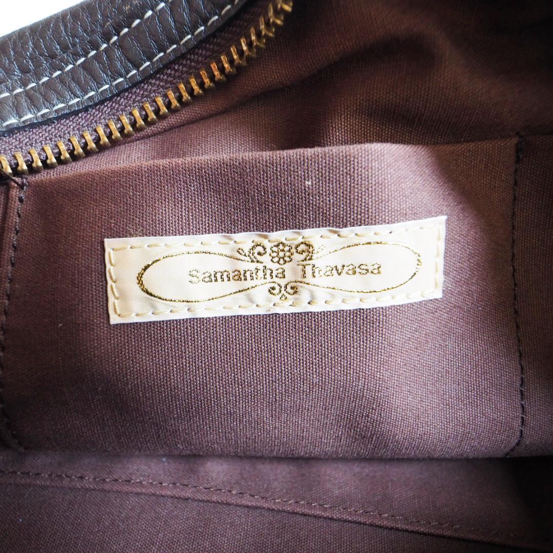  Samantha Thavasa Samantha Thavasa leather Mini Boston bag shoulder bag handbag scorching tea Brown Gold Heart metal fittings 