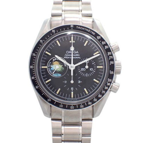 オメガ スピードマスター プロフェッショナル アポロ13号 腕時計 25周年記念 ブラック 3595.52 メンズ 40802073309【中古】【アラモード】