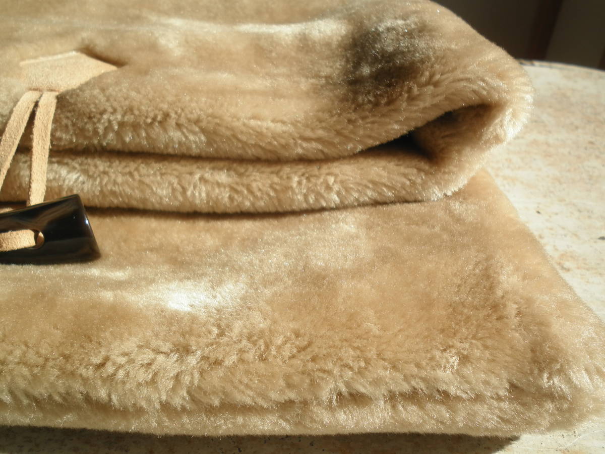  Super Hakka /SUPER HAKKA/ fur bag / fake fur / clutch bag / warm ./..../ bag / leather / leather / beautiful goods / black watch *