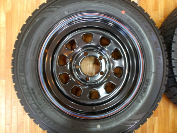 O 送料無料 未使用 デイトナ 15 5H114.3 7J+19 スタッドレス 195/65R15 Y30 セドリック グロリア 130 クラウン 100系 ハイエース_画像3