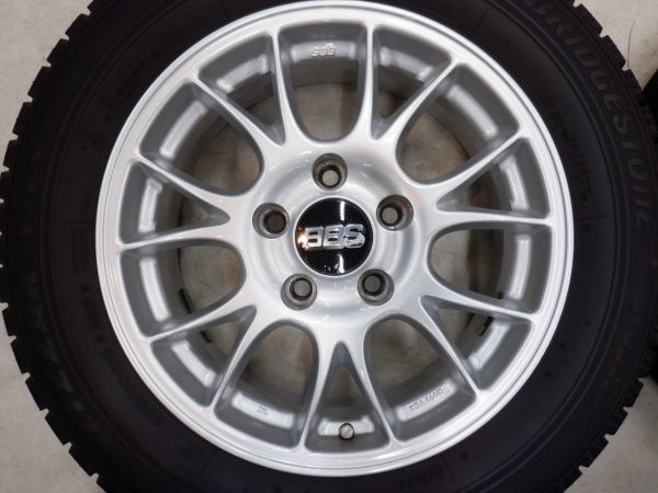 S 送料無料 即納 バリ山 ほぼ新品 BBS 16 5H120 6.5J+42 ブリザック VRX 205/60R16 205/60-16 BMW 3シリーズ ミニクロスオーバー R60_画像4