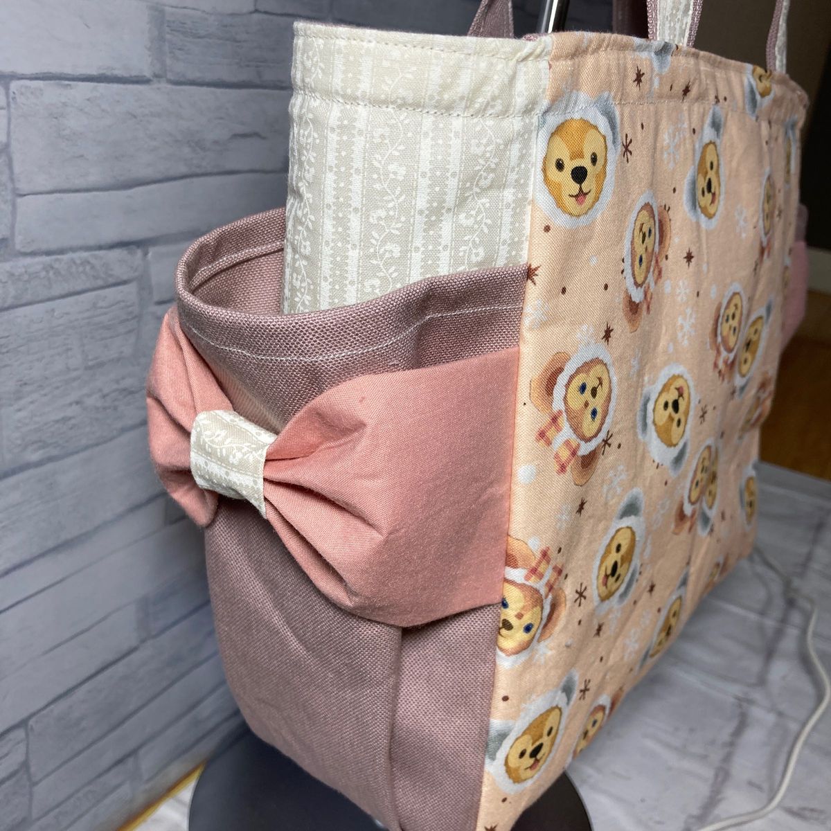 冬かわいい 】ダッフィー ハンドメイド トートバッグ|Yahoo 冬かわいい 】ダッフィー ハンドメイド トートバッグ|Yahoo