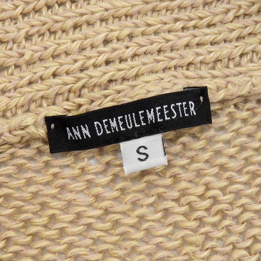  очень красивый товар Ann Demeulemeester действующий бирка linen. шаль цвет кабель вязаный кардиган S