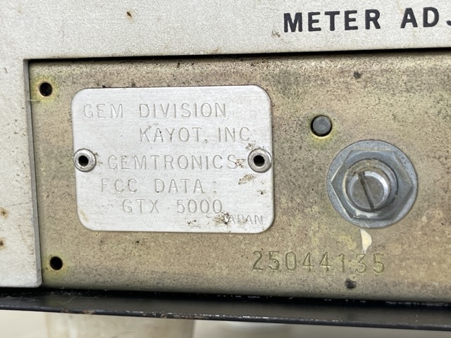 CBトランシーバー 【中古】GEMTRONNICS GTX-5000 40Ch 真空管式 CB無線機 CB TRANSCEIVER 管球式 通電OK/7853_画像8