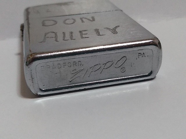 ZIPPO 1971年？ ヴィンテージ DON ALLELY 名前？ ドナルド・アレリー？ 味わいのある手彫りの名前♪ これこそZIPPOの醍醐味です！！ _画像6