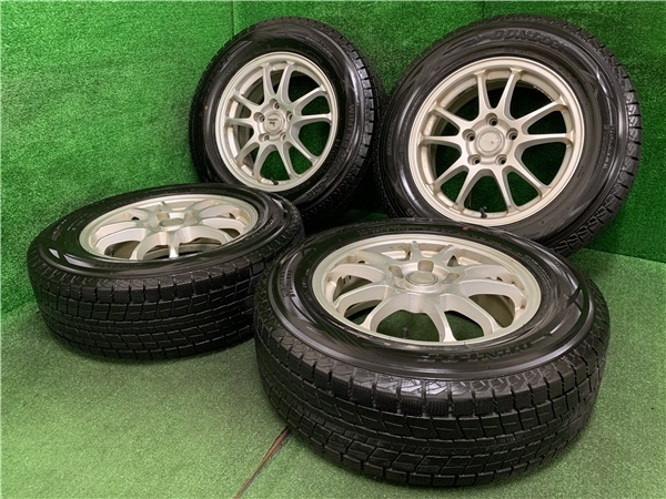 クロスロード等に 20年製 ダンロップ WINTTER MAXX SJ8 215/65R16 ECO FORME アルミ PCD114.3 5H ハブ72 off54 16×6.5J 売切!!_KM1118-1