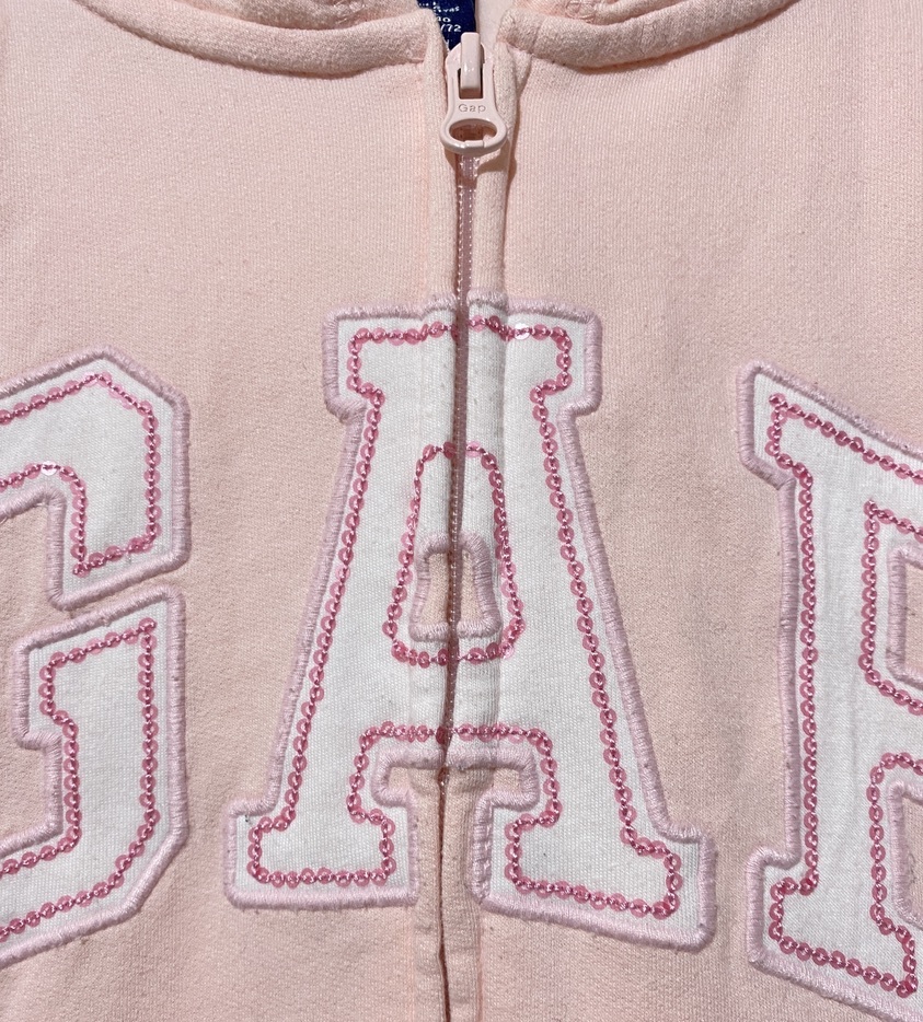 * GAP Kids тренировочный полный Zip Parker Be s вышивка Logo розовый 140cm 10-11YRS Zip выше f-ti-