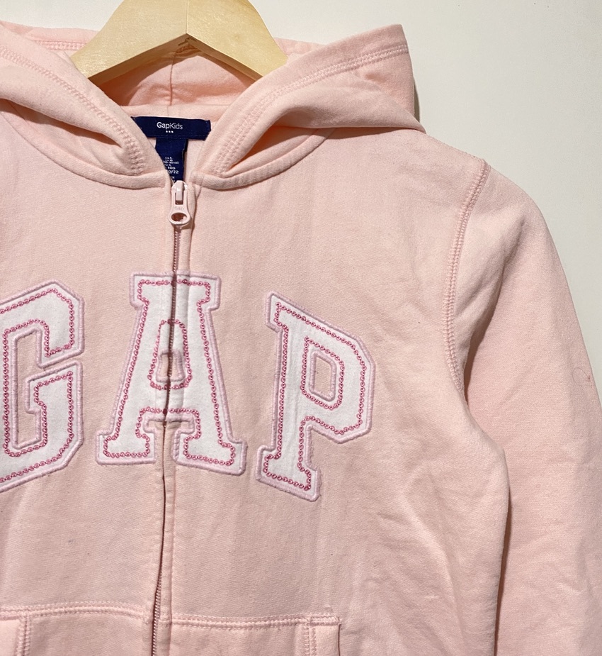 * GAP Kids тренировочный полный Zip Parker Be s вышивка Logo розовый 140cm 10-11YRS Zip выше f-ti-