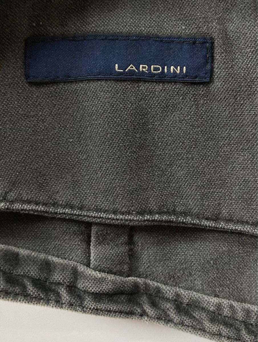 LARDINI イタリア製 ベルベットジレ 46 ダークグレー 