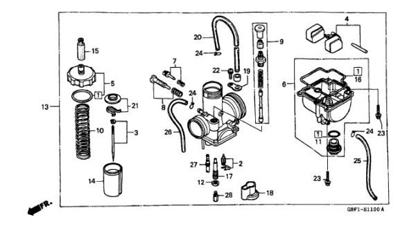 KEIHIN PE28 キャブレター 日本製 キャブ 2st ジャイロ 2スト NSR50 NS CR80 CRM80 RZ250 RZ350　NSR80 NS-1 ホンダ 純正 ケイヒン .b0_E-11