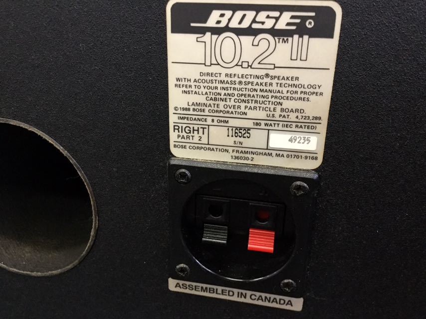 BOSE 10.2 II Bose揚聲器LR對 原文:BOSE　10.2II　ボーズ　スピーカー　LRペア