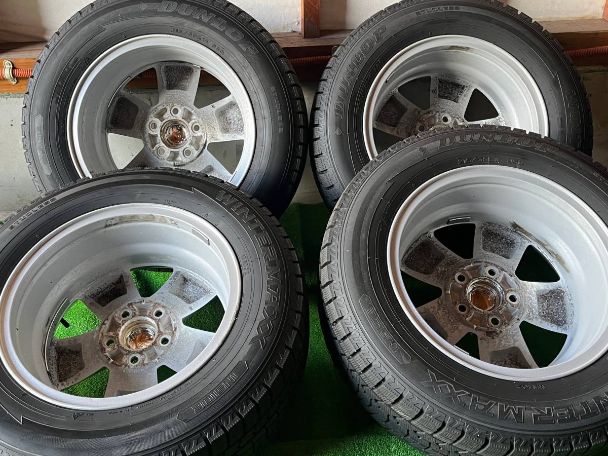 【2021年 バリ山】JEEP ジープ コンパス 純正 215/65R16 ダンロップ WM02 スタッドレスタイヤ 4本 MK4924　MK49_画像6