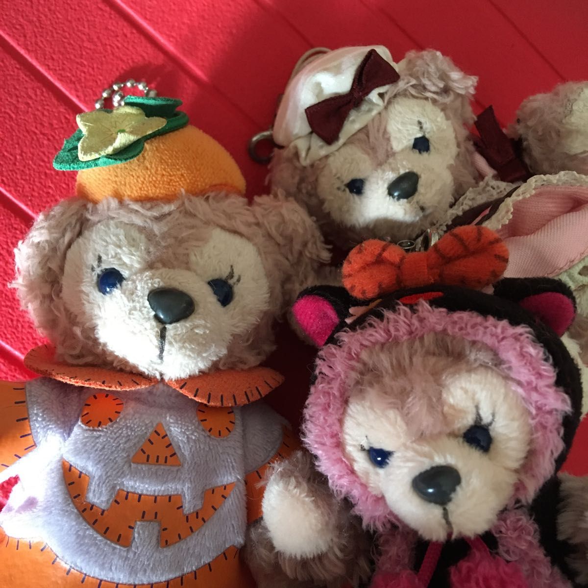 シェリーメイ　3点セット　ハロウィン　バレンタイン　ディズニーシー　ぬいぐるみストラップ　バッヂ　ぬいば　 ディズニー