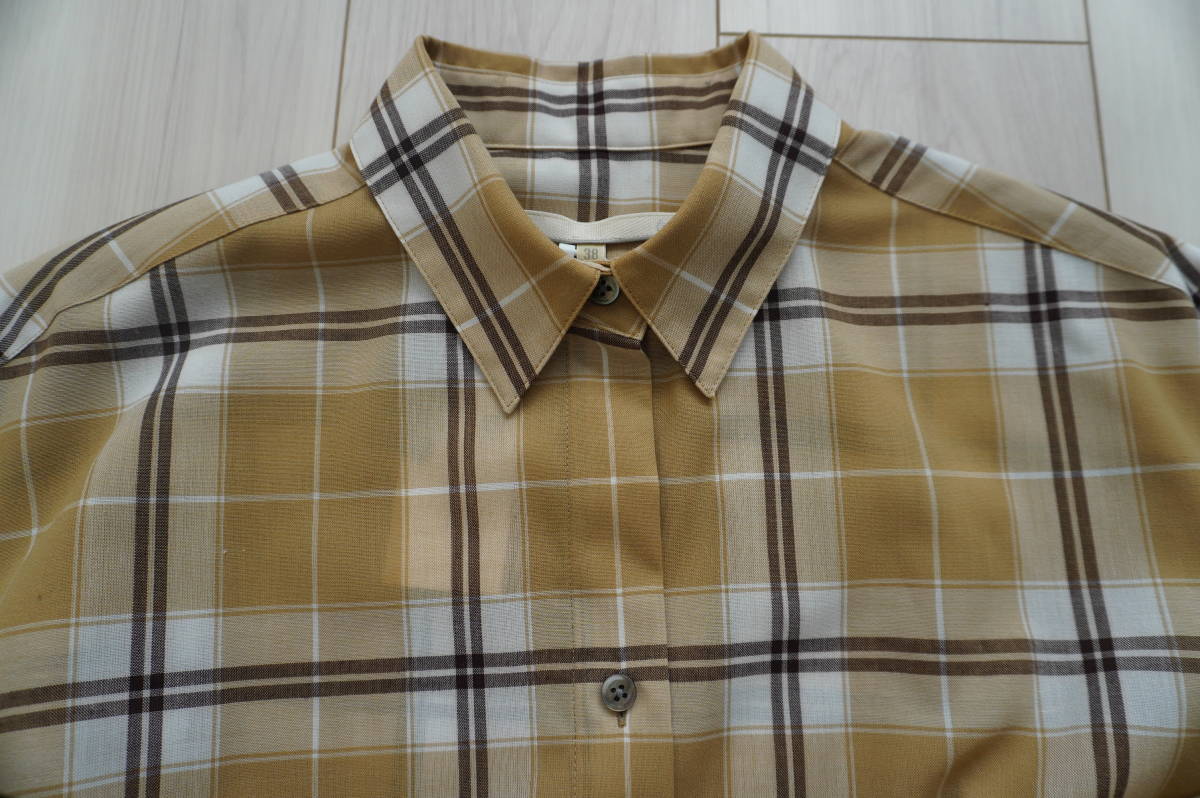  Area Free * новый товар сделано в Японии [ комплект возможно /...]o-tam проверка блуза & flair юбка обычная цена 50930 иен Onward . гора *size38