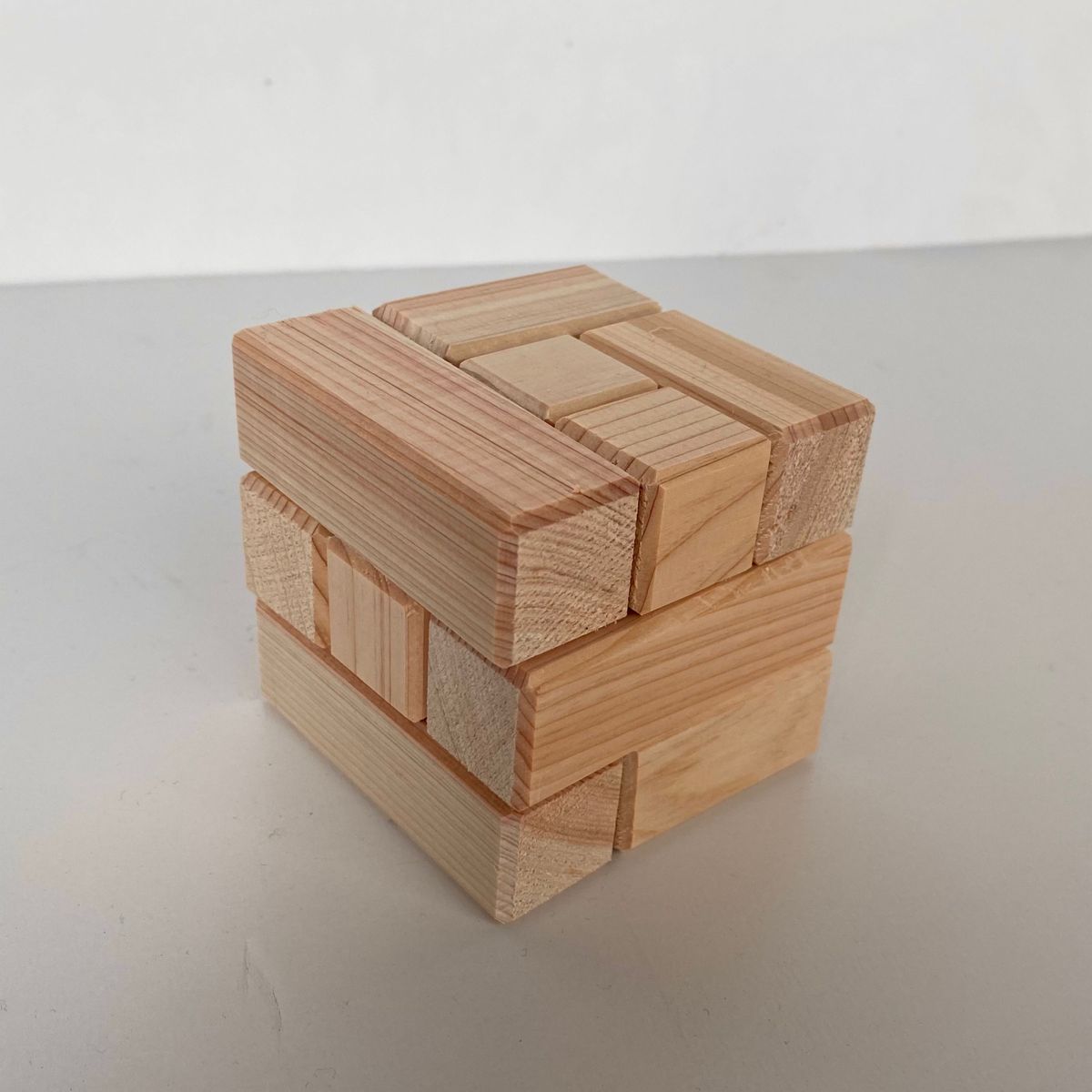 国産ヒノキ　木製ブロック　積み木　ブロック　キューブ　図形　パズル　立方体　立体