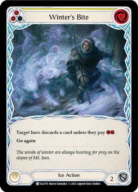 FaB ■英語版■《 Winter's Bite 》★FOIL★[ELE170-] (yellow)_画像1