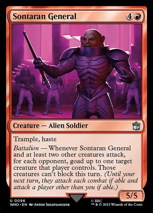 MTG ■赤/英語版■ 《ソンターランの将軍/Sontaran General》ドクター・フー WHO_画像1