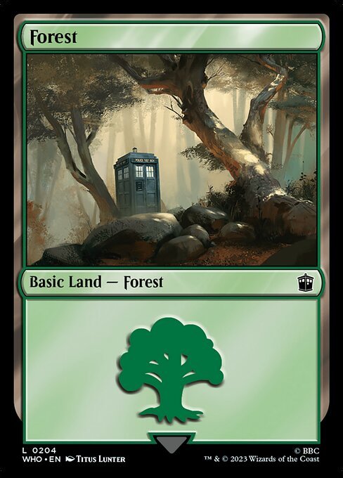 MTG ■土地/英語版■ 《森/Forest》ドクター・フー WHO_画像1