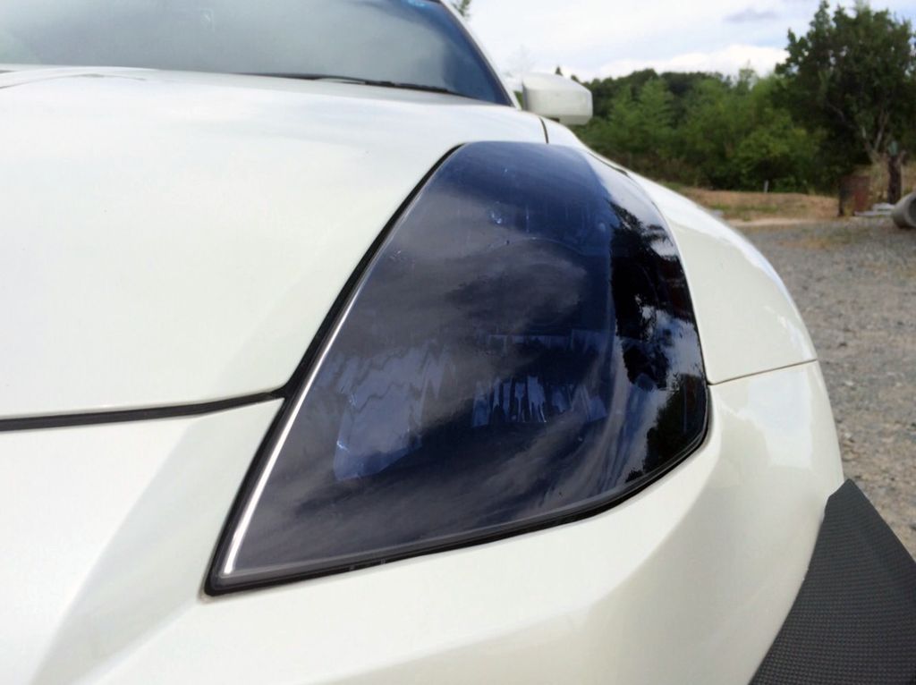 Tint+糊残ナシ Z33 フェアレディZ ヘッドライト スモークフィルム 350Z 前期 後期の画像8