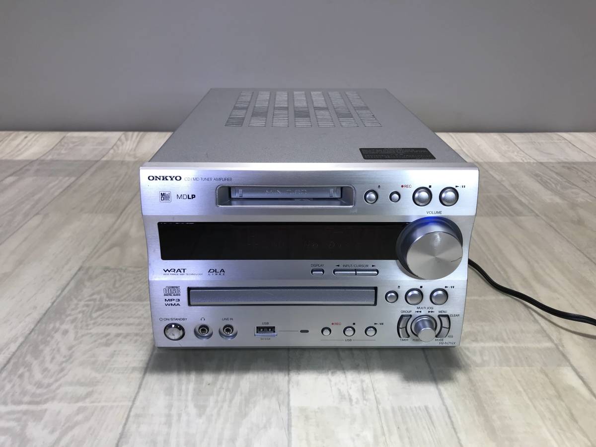 ☆ ONKYO CD MD ミニコンポ オーディオ FR-N7NX 【 動作確認済/ 現状品 】 （PN-3K11） ☆_画像2