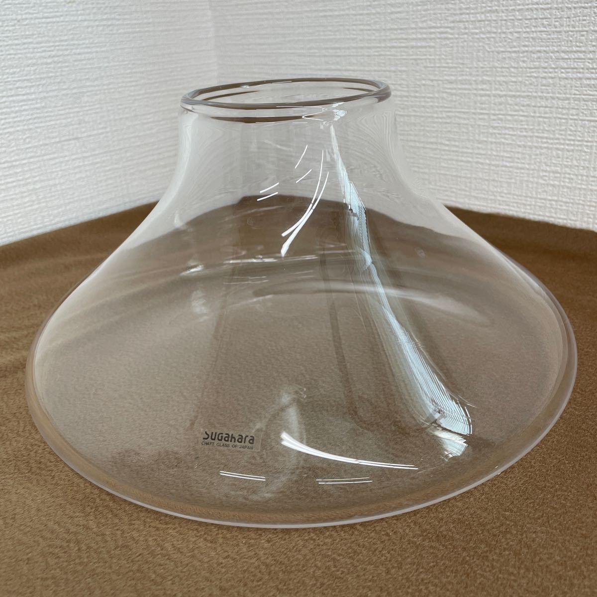 sugahara CRAFT GLASS OF JAPAN スガハラガラス スポーラ 花入 花器 フラワーベース_画像2