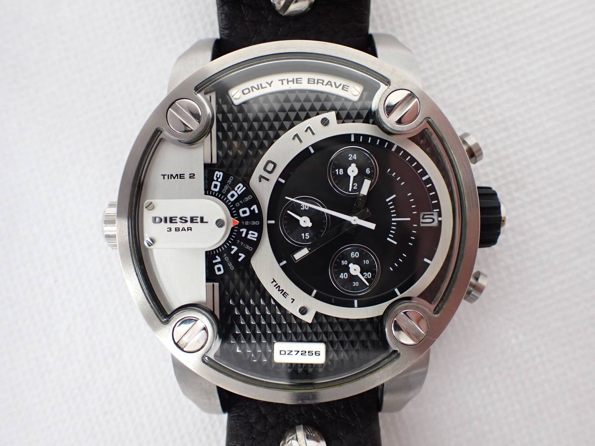 美品 DIESEL ディーゼル 腕時計 DZ7256 ONLY THE BRAVE クロノグラフ メンズ 腕時計 2023/10月電池交換済み　a_画像3
