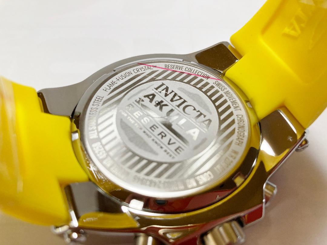  定価25万★Invicta★Reserve Akula ★ETA社製スイスムーブメント★イエローダイアル★新品正規品