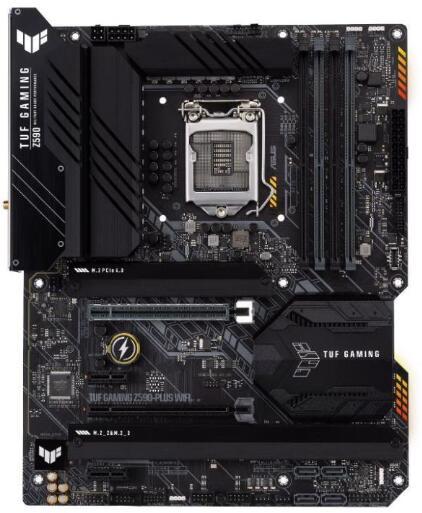 ASUS TUF GAMING Z590-PLUS WIFI LGA 1200 Intel Z590 ATX M.2 Desktop Motherboard_画像1