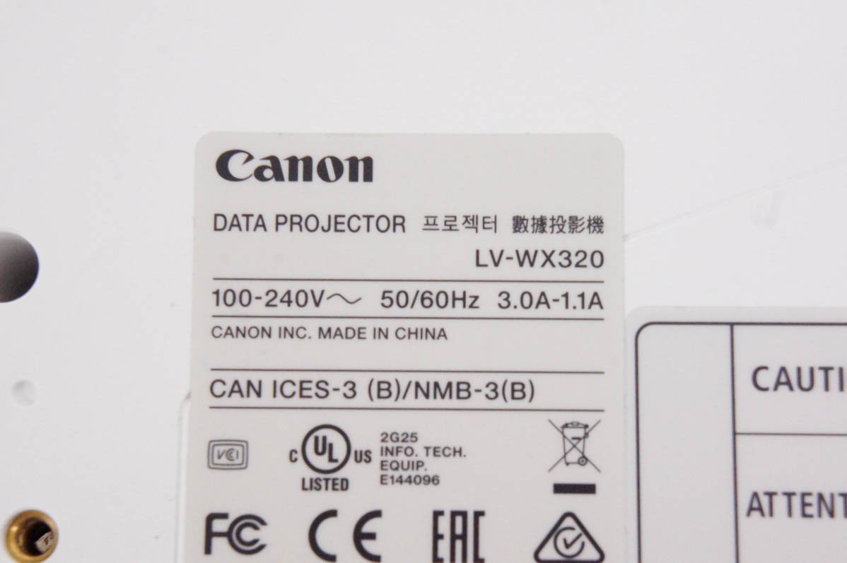 1 Canon キヤノン LV-WX320 プロジェクター 3200lm ランプ時間2H_画像5