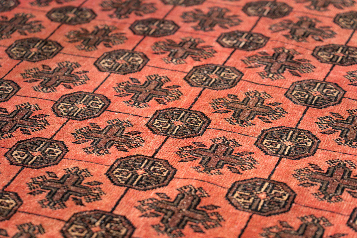 ￥82,000→￥43,000 スペシャル価格 275×200cm 手織り 絨毯 カーペット ヴィンテージ ラグ ペルシャ絨毯_画像3