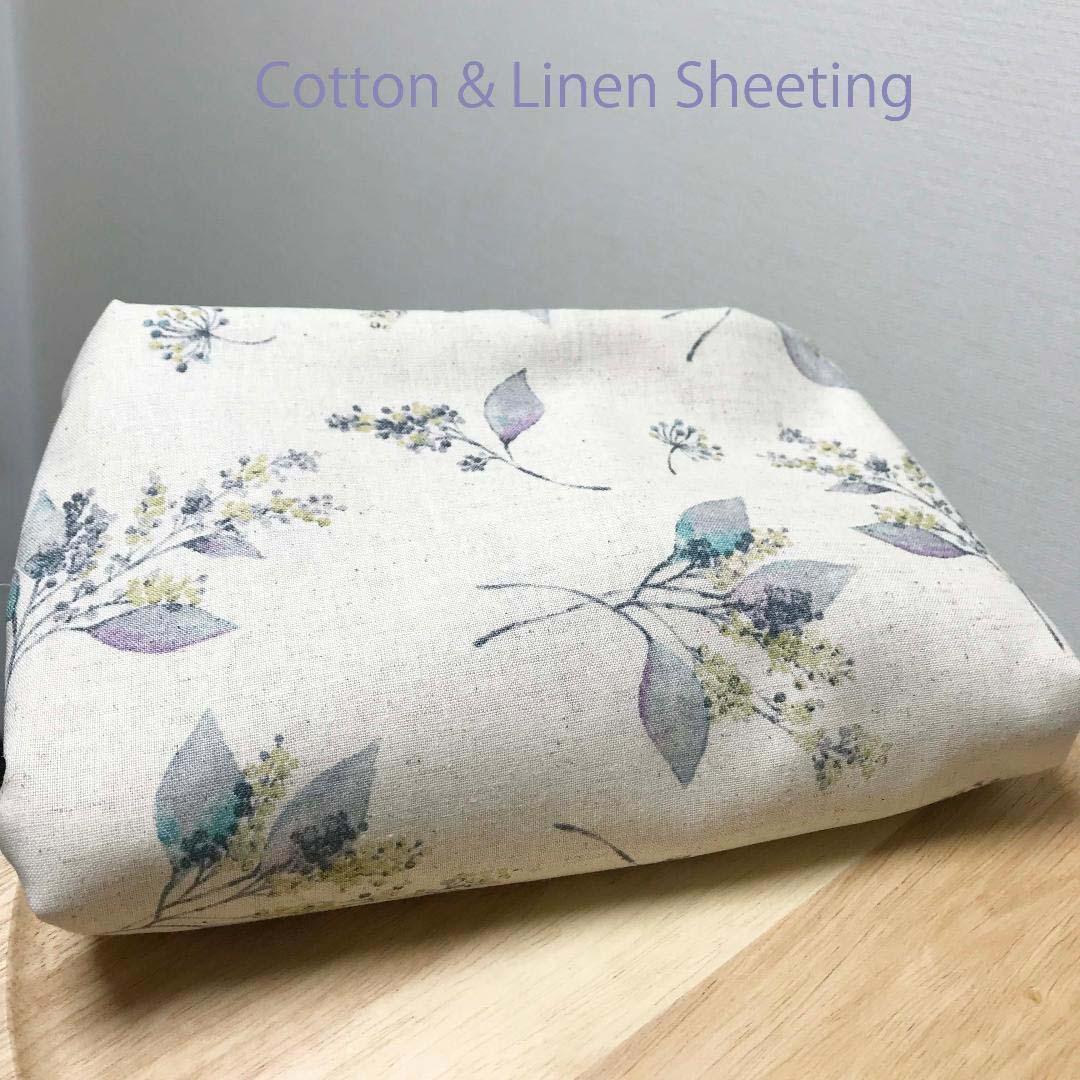  natural adult watercolor painting manner *. floral print 50c cotton flax si- chin g cloth flap cloth cotton linen leaf 
