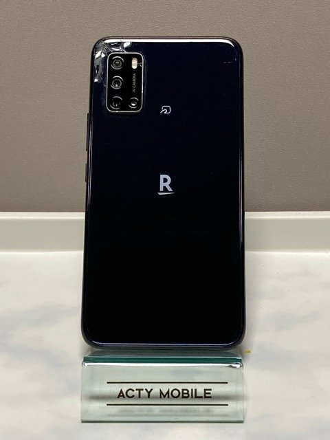 訳あり品 Rakuten BIG s 3917JR SIMフリー ★ブラック★ 割れ フェリカロック 動作品 スマホ本体 eSIM専用機　ZR34_画像1