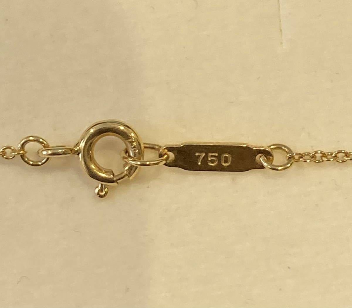 新品 正規品 ティファニーアンドコー TIFFANY &Co ネックレス クロスステッチ イエローゴールド K18 750 ケース巾着紙袋 ゴールド_画像6