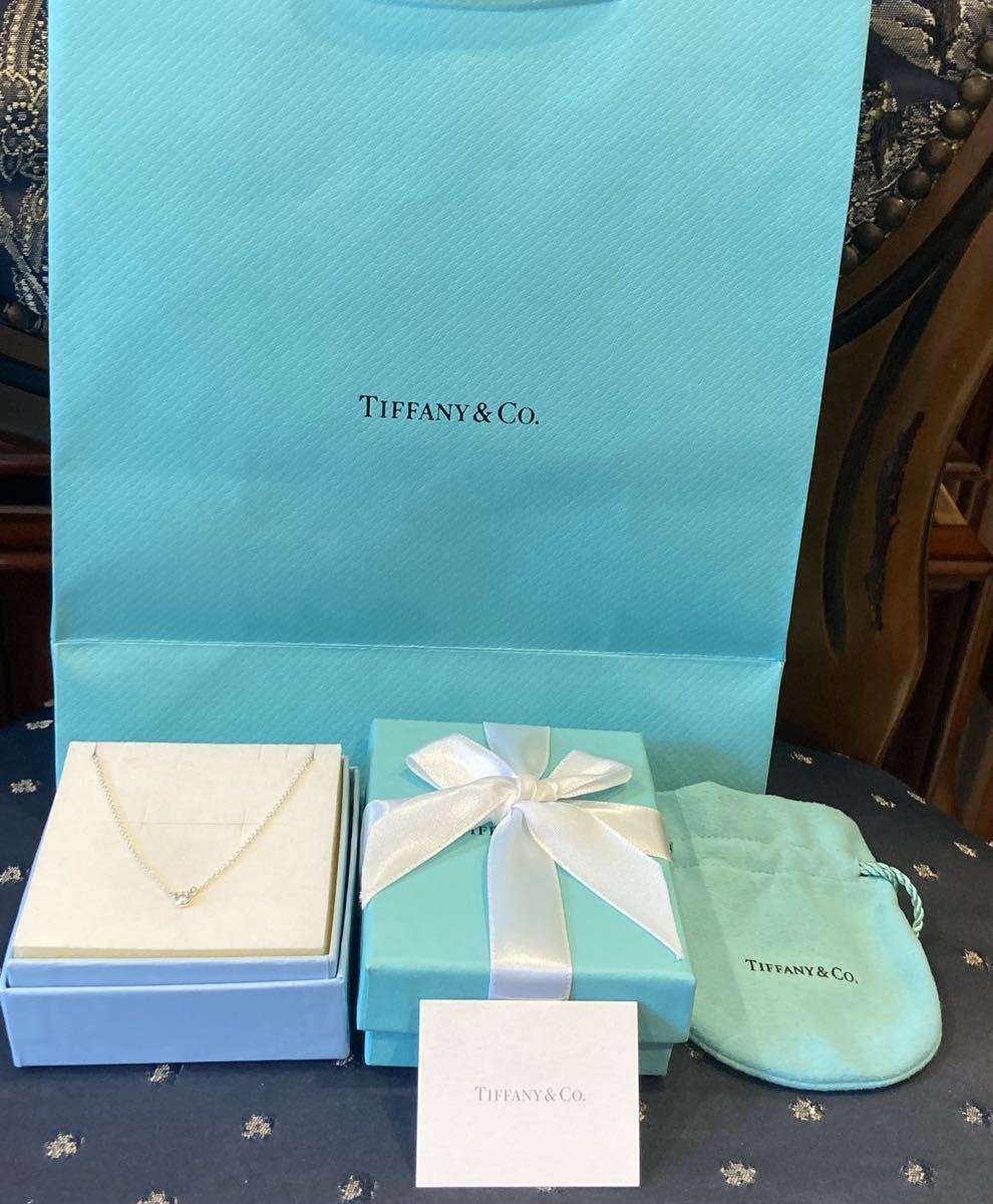 新品 正規品 ティファニー tiffany&co. ネックレス 0.07ct ダイヤモンド バイザヤード シルバー 箱 巾着 紙袋 リボン プレゼント_画像9