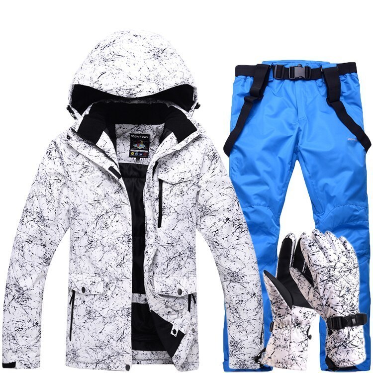 カップルスキースーツ メンズスキースーツ スキーパンツ 厚く暖かい 防風防水防寒 サイズ選択可能_画像2