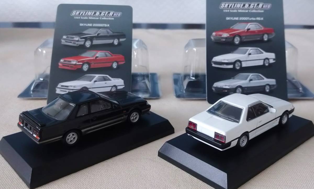 【4台セット】 京商 1/64 スカイライン & GT-R コレクション NEO R33 R32 R31 R30　日産 NISSAN SKYLINE ホワイト ガンメタ ブラック_画像7