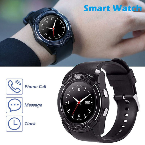 Q18 スマートウォッチ 人気 黒 Bluetooth 新発売 時計 話題 - 腕時計