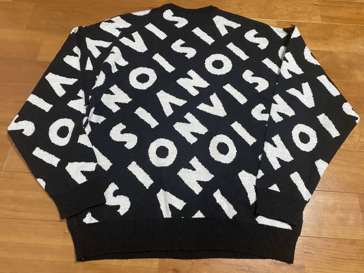 ★VISION STREET WEAR★モノグラムセーター Mサイズ　USED_画像4