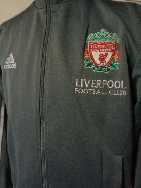 アディダス リバプール FC サッカー スポーツ 刺繍ロゴ トラックジャケット ジャージ adidas LIVERPOOL サイズL_画像3