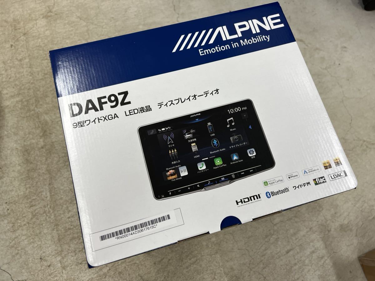 アルパイン DAF9Z ディスプレイオーディオ フローティング CarPlay Androidauto 電源コード付きKCE-GPH16_画像1