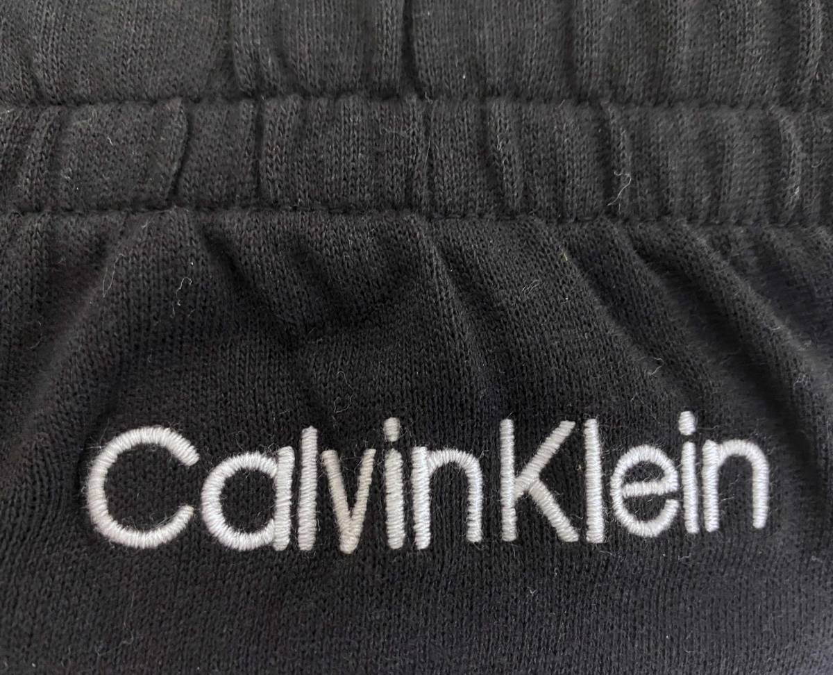 【複数購入割引】新品 S ★ Calvin Klein カルバンクライン 長袖 パジャマ 上下 セット ブラック US-XS 薄手 裏起毛 ロゴ ルームウェア CK _画像8