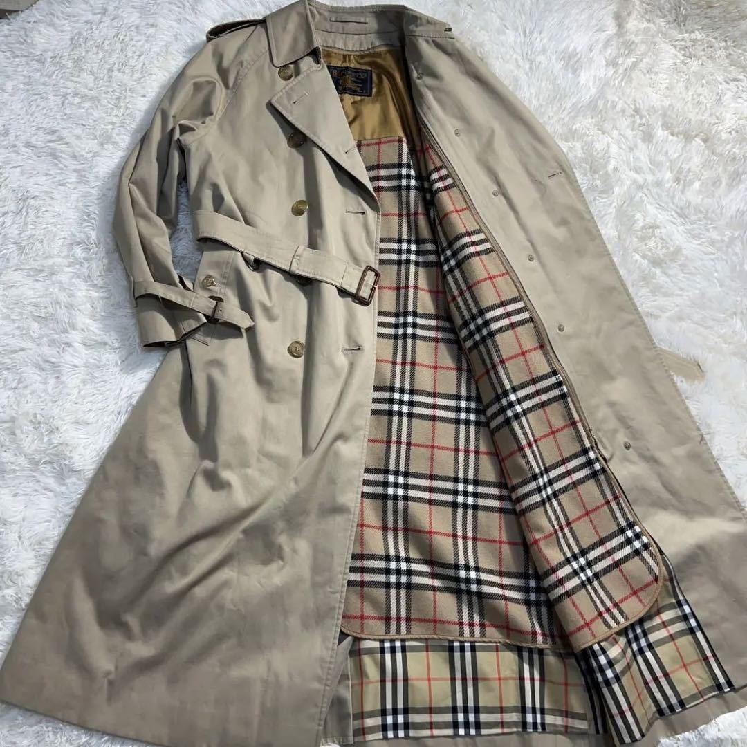 美品【完璧の逸品】XLサイズ　BURBERRY バーバリー　トレンチコート　ノバチェック　ライナー　ベルト付き　メンズ　紳士服　ベージュ_画像1